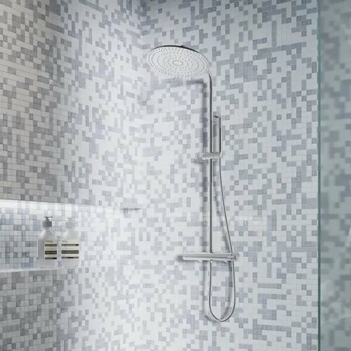 Мозаика стеклянная Artens Tonic 30x30 см цвет серый 1408₽