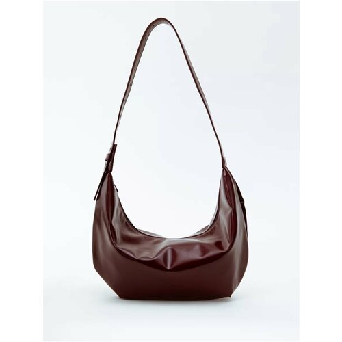 Сумка хобо nstcmoscow фактура матовая серый 4694₽