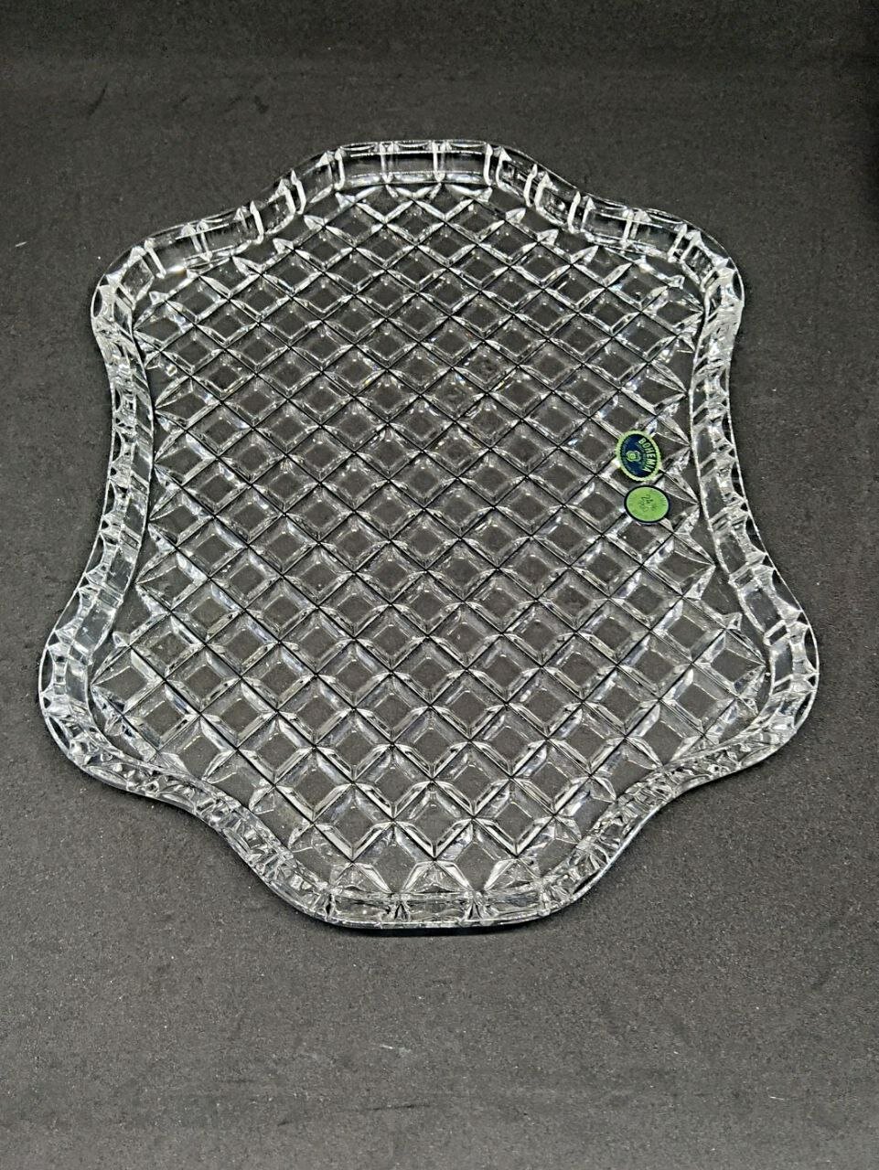 фото Хрустальное блюдо для холодных и горячих закусок Богемия