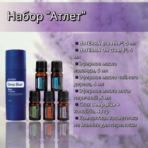 Набор для любителей спорта Атлет дип блю ролл он deep blue roll on doterra эфирное масло