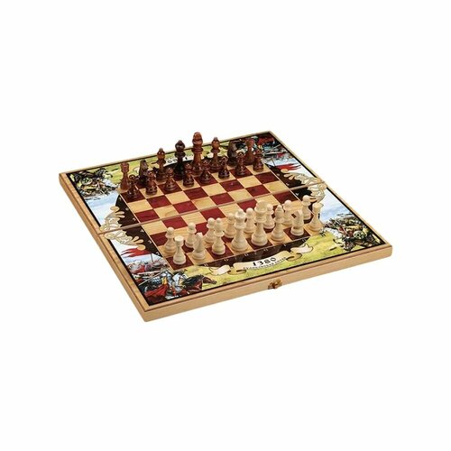 Мастер Бамбук SA-SH-039 Подарочный набор игр шахматы, нарды, шашки с доской куликовская битва мастер бамбук