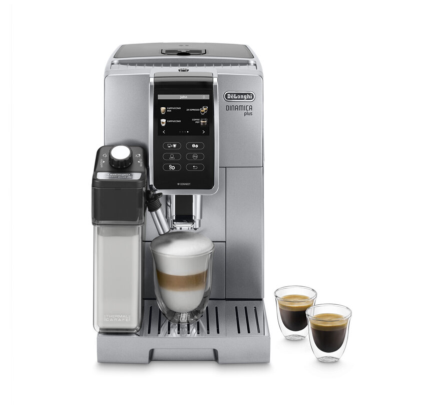 Кофемашина Delonghi Dinamica Plus ECAM370.95.S серый/черный