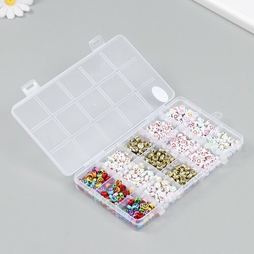 Бусины в шкатулке Диски с рисунками 650₽