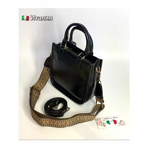 Сумка шоппер , фактура гладкая, черный