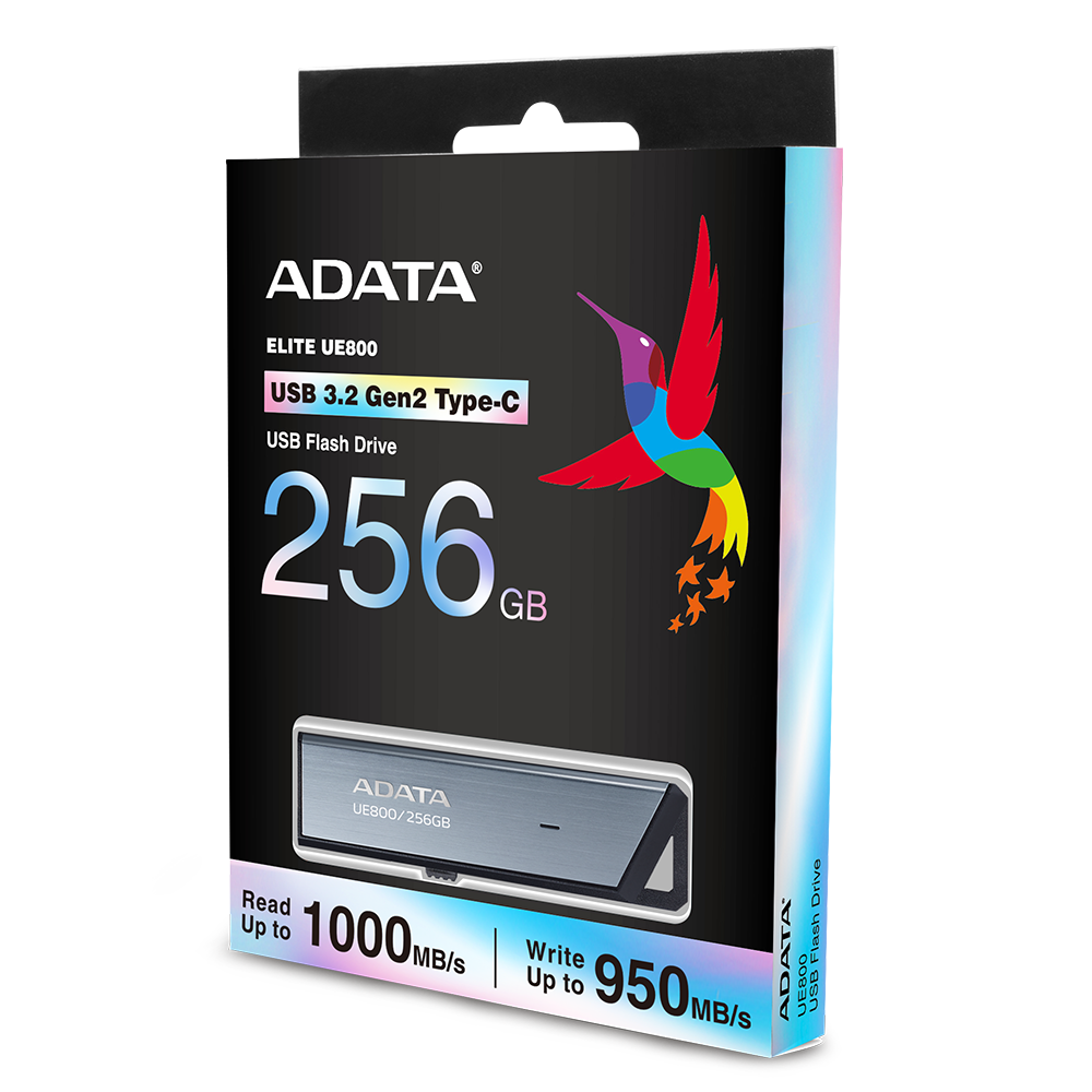 Супербыстрая флэшка ADATA ELITE UE800 - USB 3.2 Gen2 - 1 Гб/сек - Type-C - 256 Гб