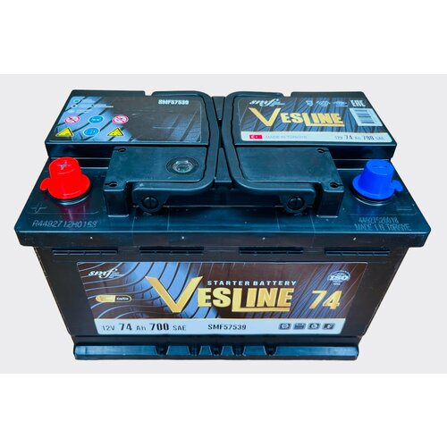 Аккумулятор автомобильный Vesline 74 Ач 670 A п. п. SMF L3 278х175х190 75 ач