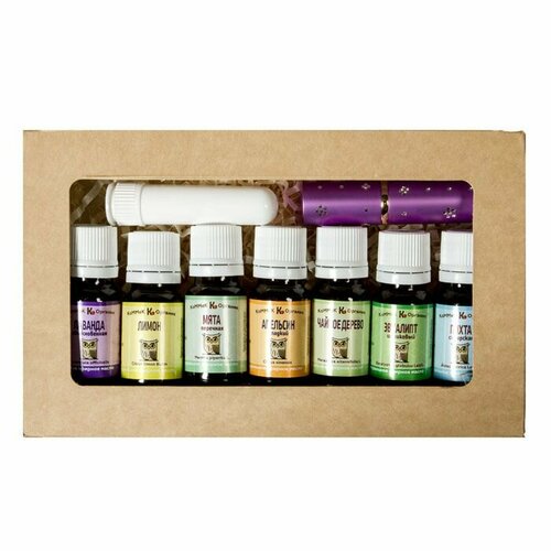 Домашние ароматы 7 эфирных масел с ингалятором и атомайзером 8900₽