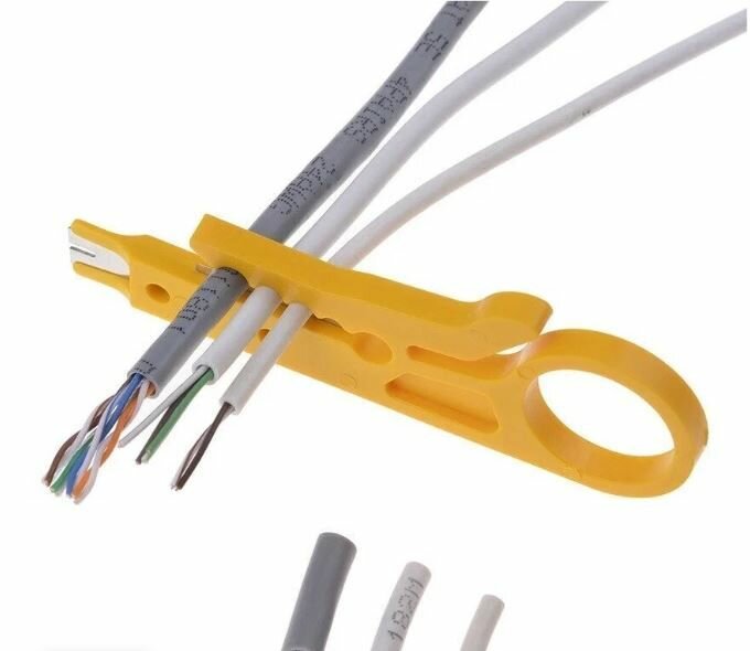 фото Компактный универсальный инструмент для зачистки изоляции, заделки и обрезки витой пары 2шт.