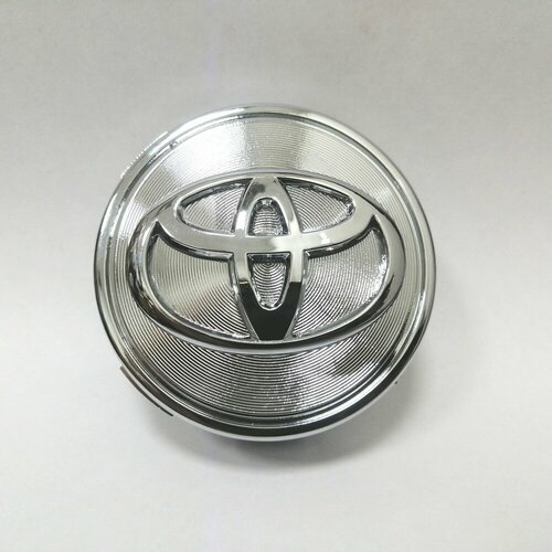 Колпачок, заглушка на диск колеса Toyota 63мм. хром (1 колпачок)
