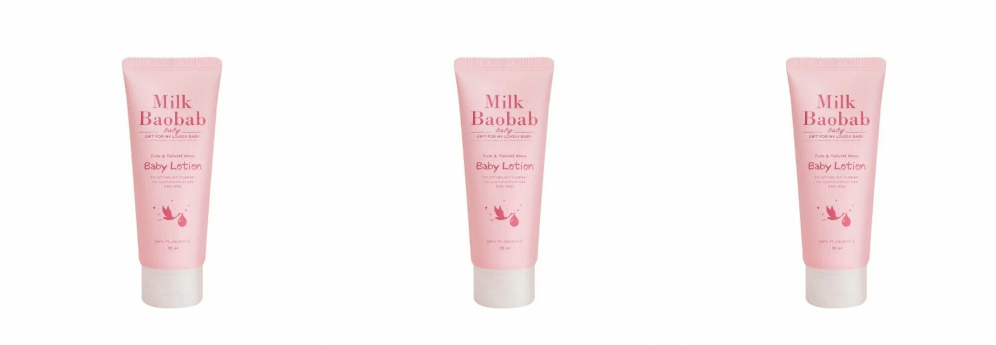 MILK BAOBAB Лосьон для тела детский Baby Lotion Travel Edition, 70 мл, 3 шт фото