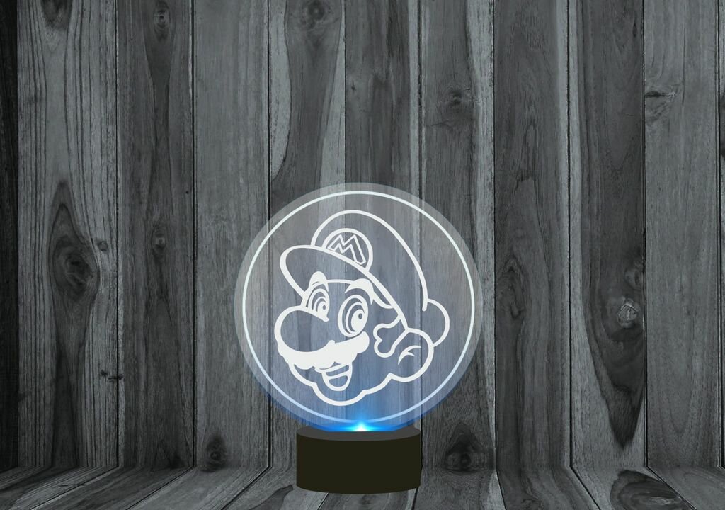 Светильник 3D, ночник Марио/ Mario №5