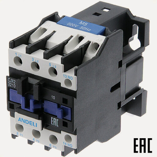 Изображение товара Контактор трехполюсный 220В 32А 1з ADL08-010 ANDELI CJX2-3210