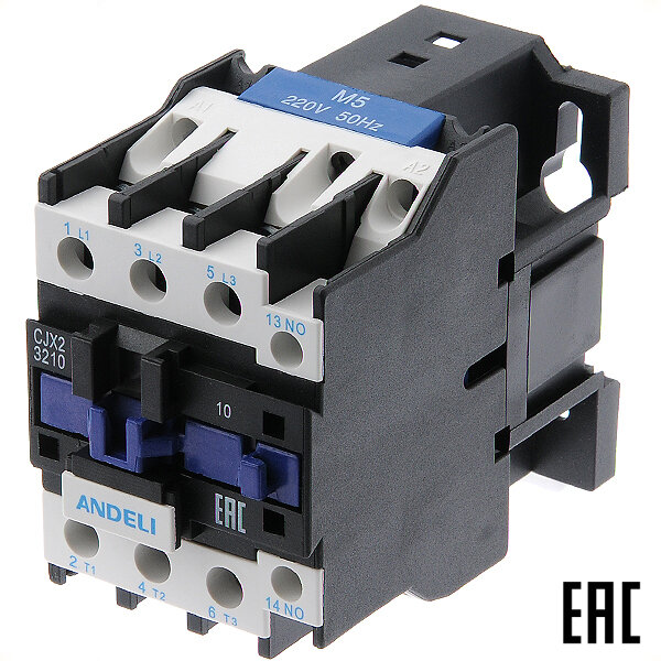 Контактор трехполюсный 220В 32А 1з ADL08-010 ANDELI CJX2-3210