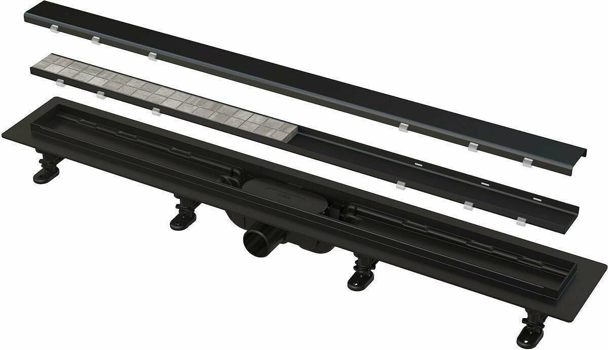 Душевой лоток AlcaPlast APZ19BLACK-650 с решеткой