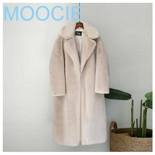фото Шуба moocie, размер xl, бежевый