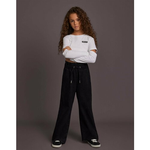 фото Джинсы gloria jeans gj cool, размер 10-11л/146 (36), черный