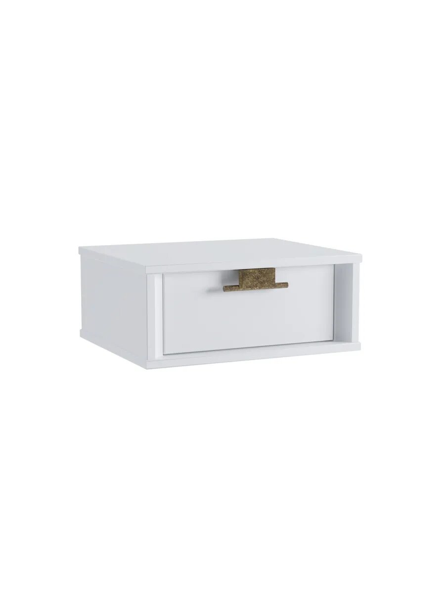 Тумба подвесная из дерева с ящиком