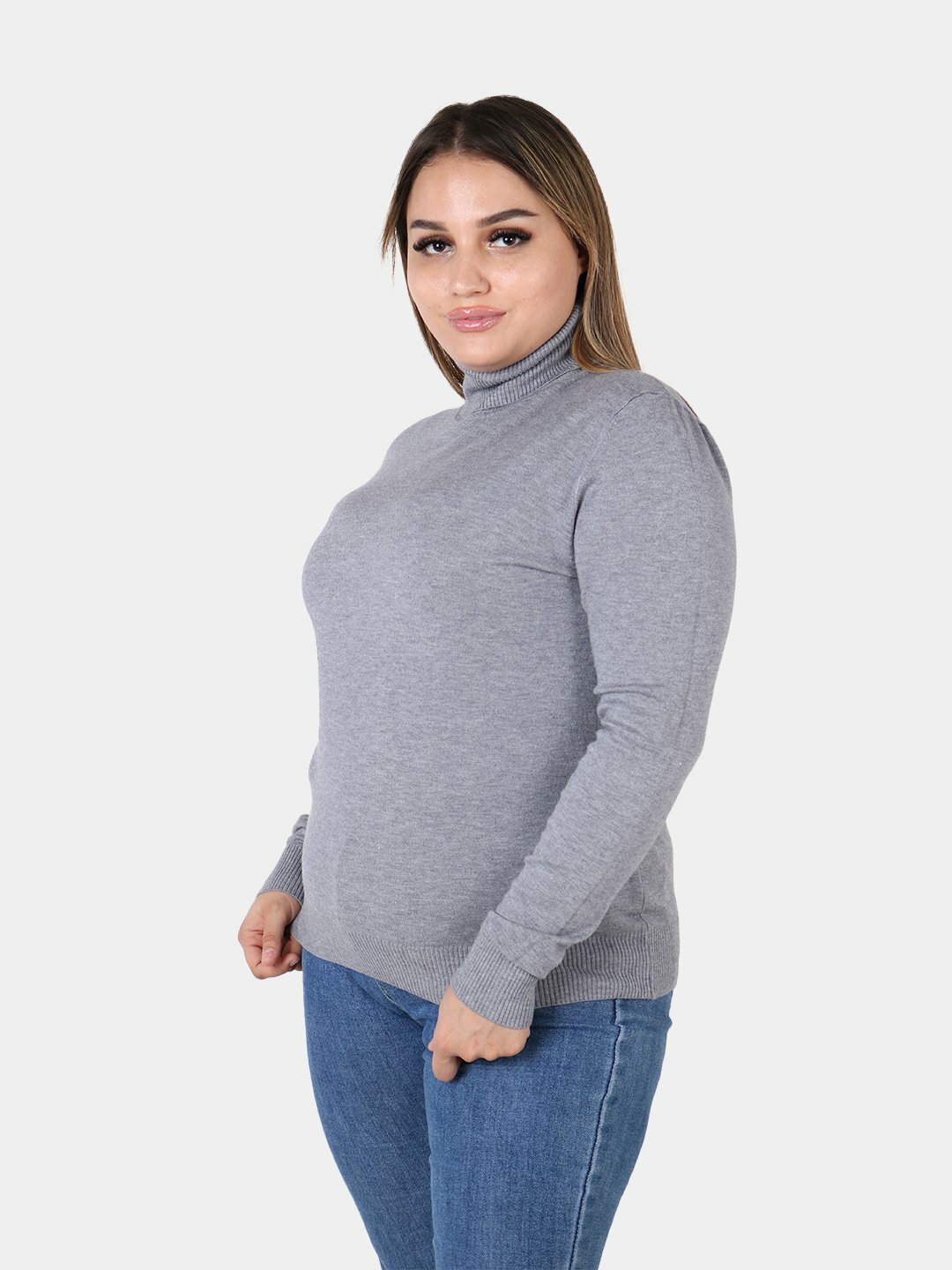 Водолазка размер One Size, , серый металлик