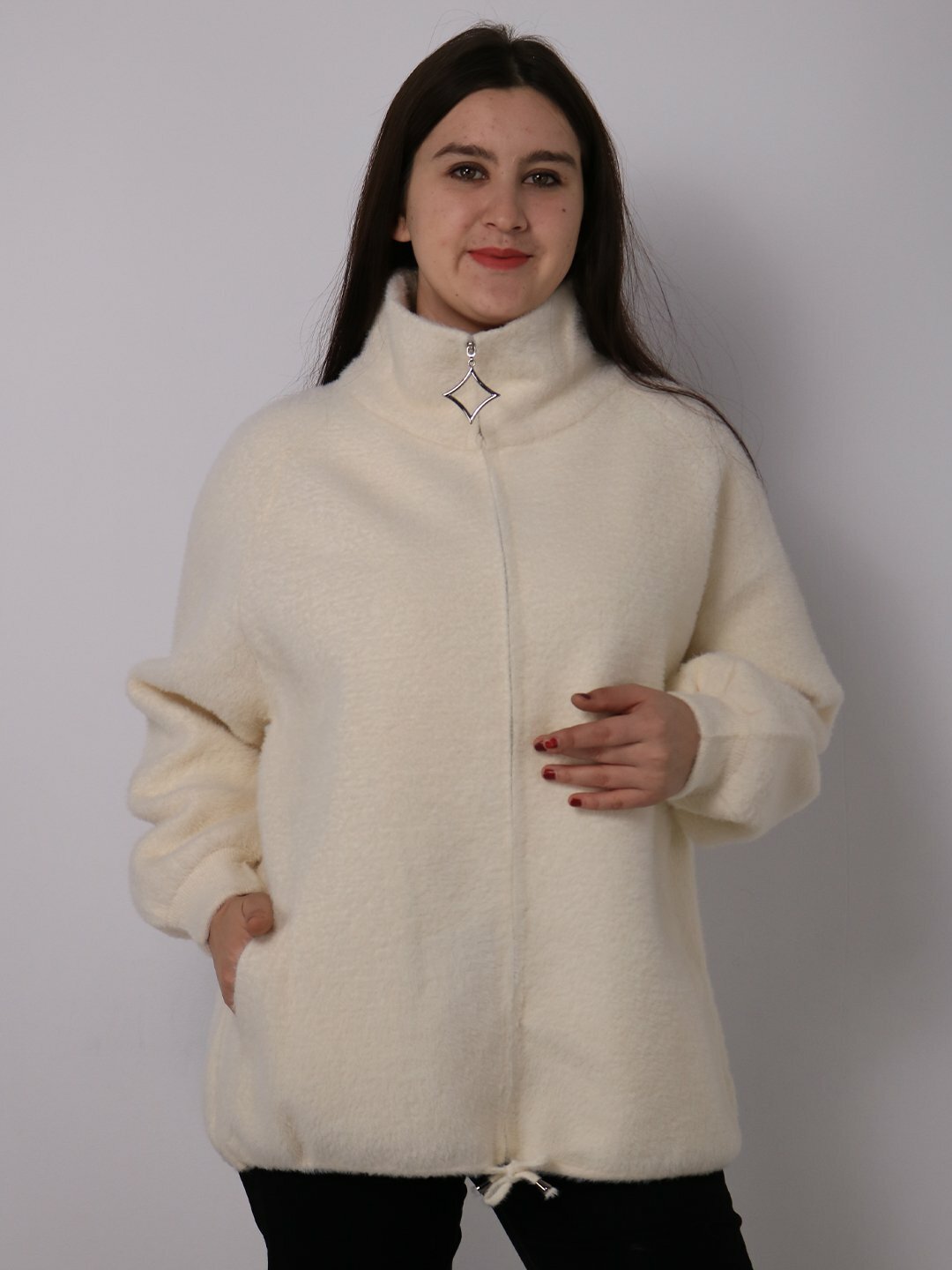 Пальто, размер One Size, белый