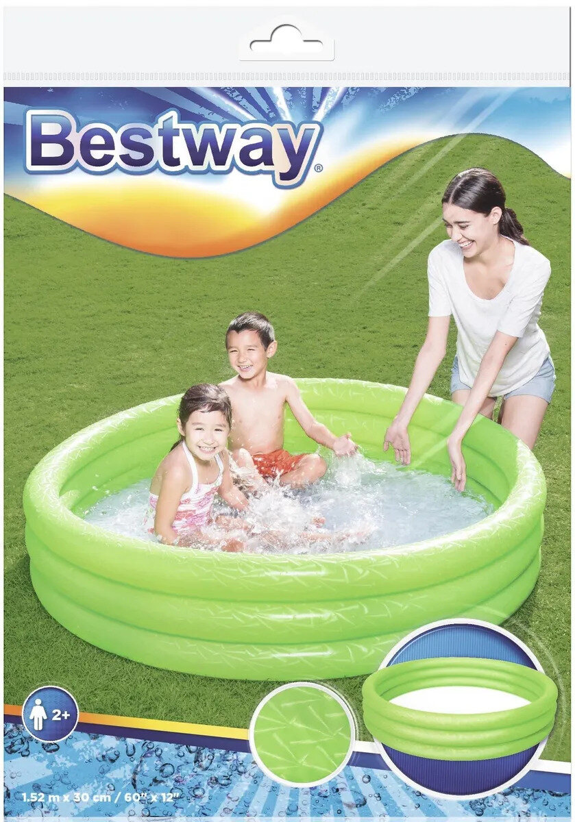 Детский бассейн Bestway "51026", надувной, ПВХ, наземный, от 2-х лет, 152см