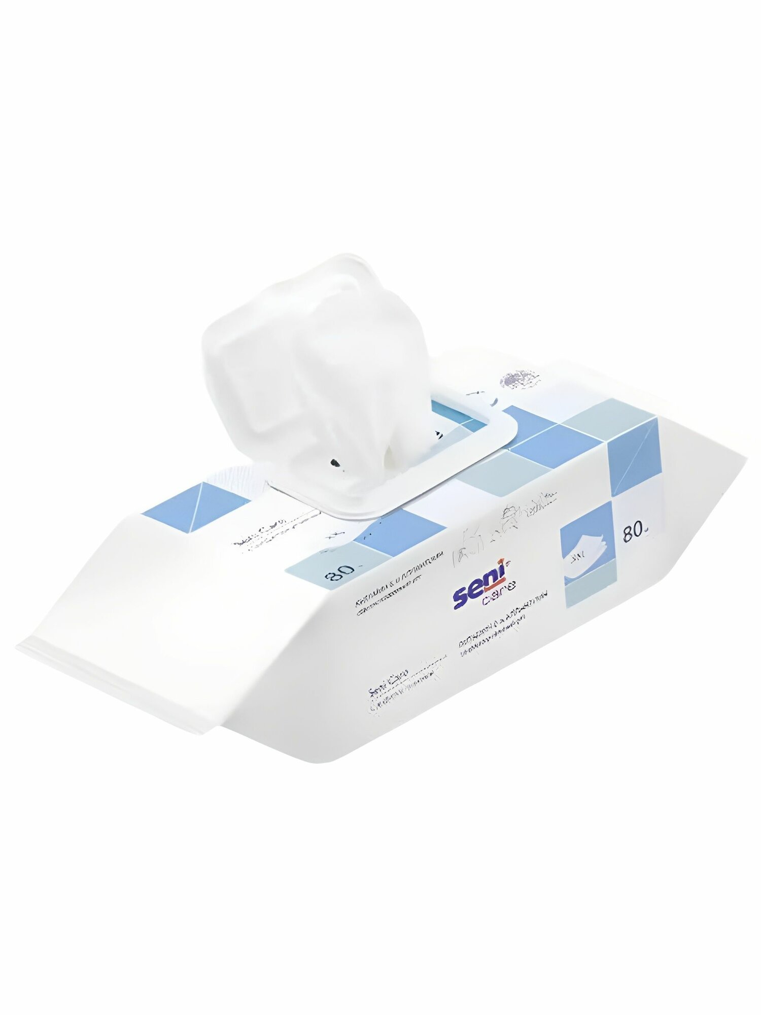 Изображение Seni care, салфетки влажные с витамином Е и аллантоином 80 шт