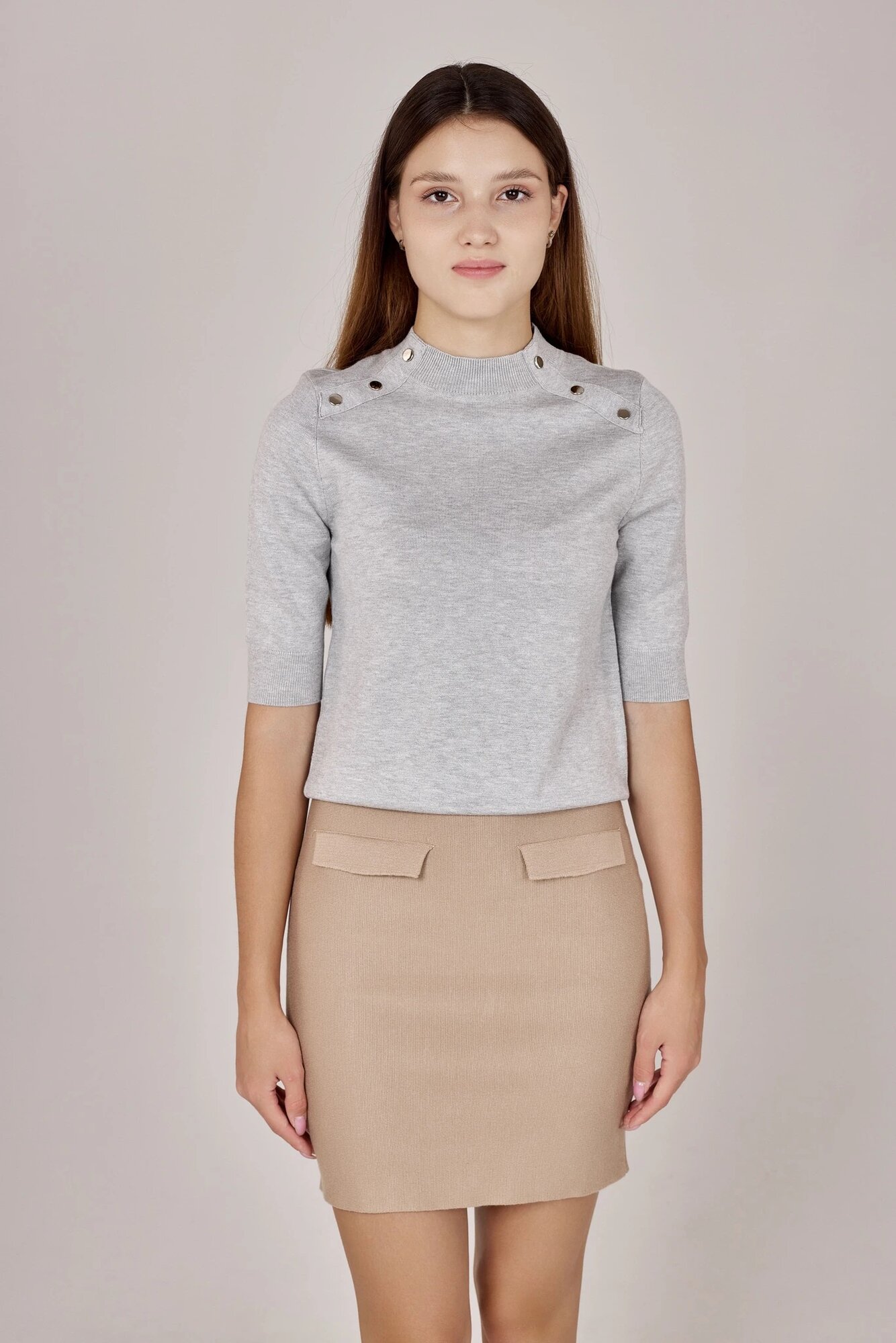 Юбка Selfie, размер L, бежевый — фото 1