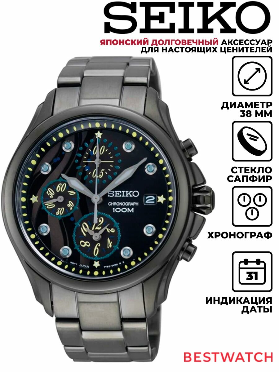 Наручные часы SEIKO, черный