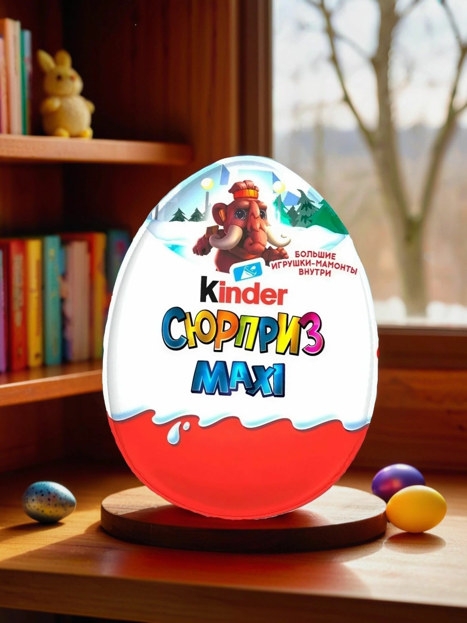 Шоколадное яйцо сюрприз Kinder Сюрприз MAXI Мамонты  100 грамм  1 шт 