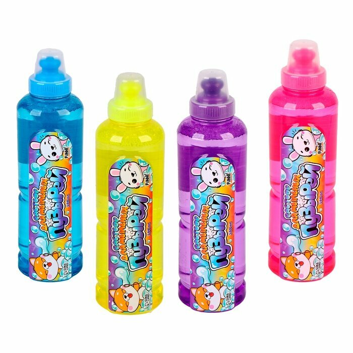 Раствор для создания мыльных пузырей Funny toys, 500 мл, микс