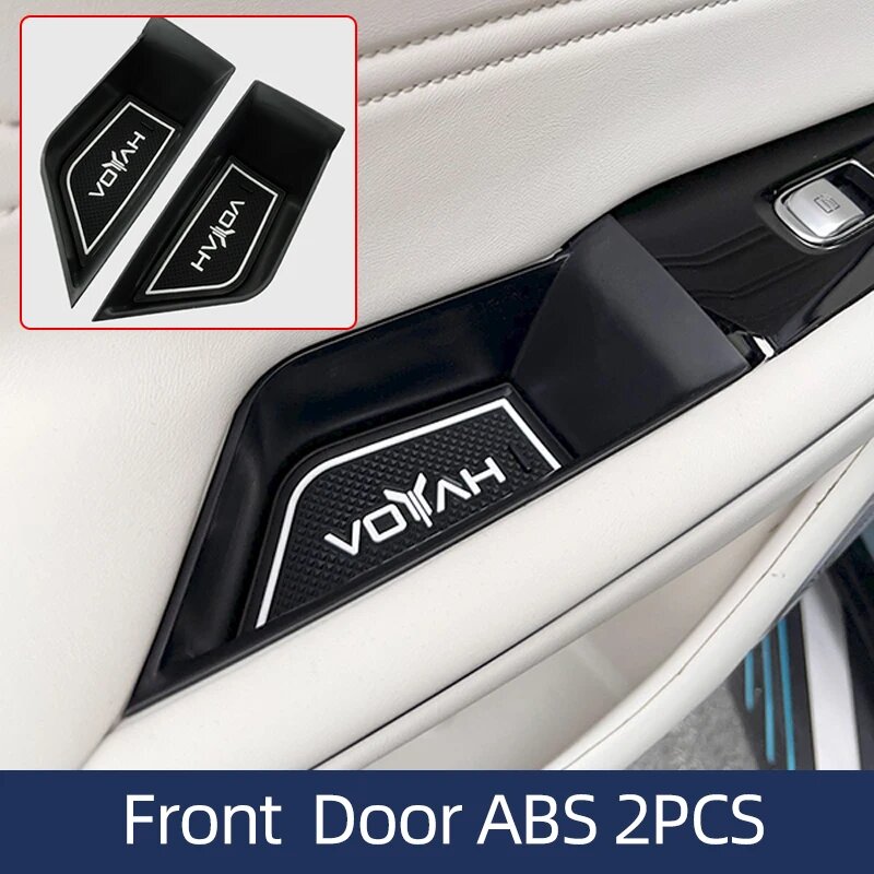 Автомобильный органайзер для Voyah FREE 2021 2022 2023 ABS дверная ручка коробка для хранения Контейнер держатель Aray автомобильные декоративные аксессуары черный Front ABS 2pcs