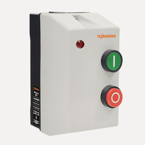 Изображение товара Пускатель Texenergo ПМЛ, 1 но, 690 В, 12 A, IP54, с тепловым реле, с кнопками, сигнальная лампа