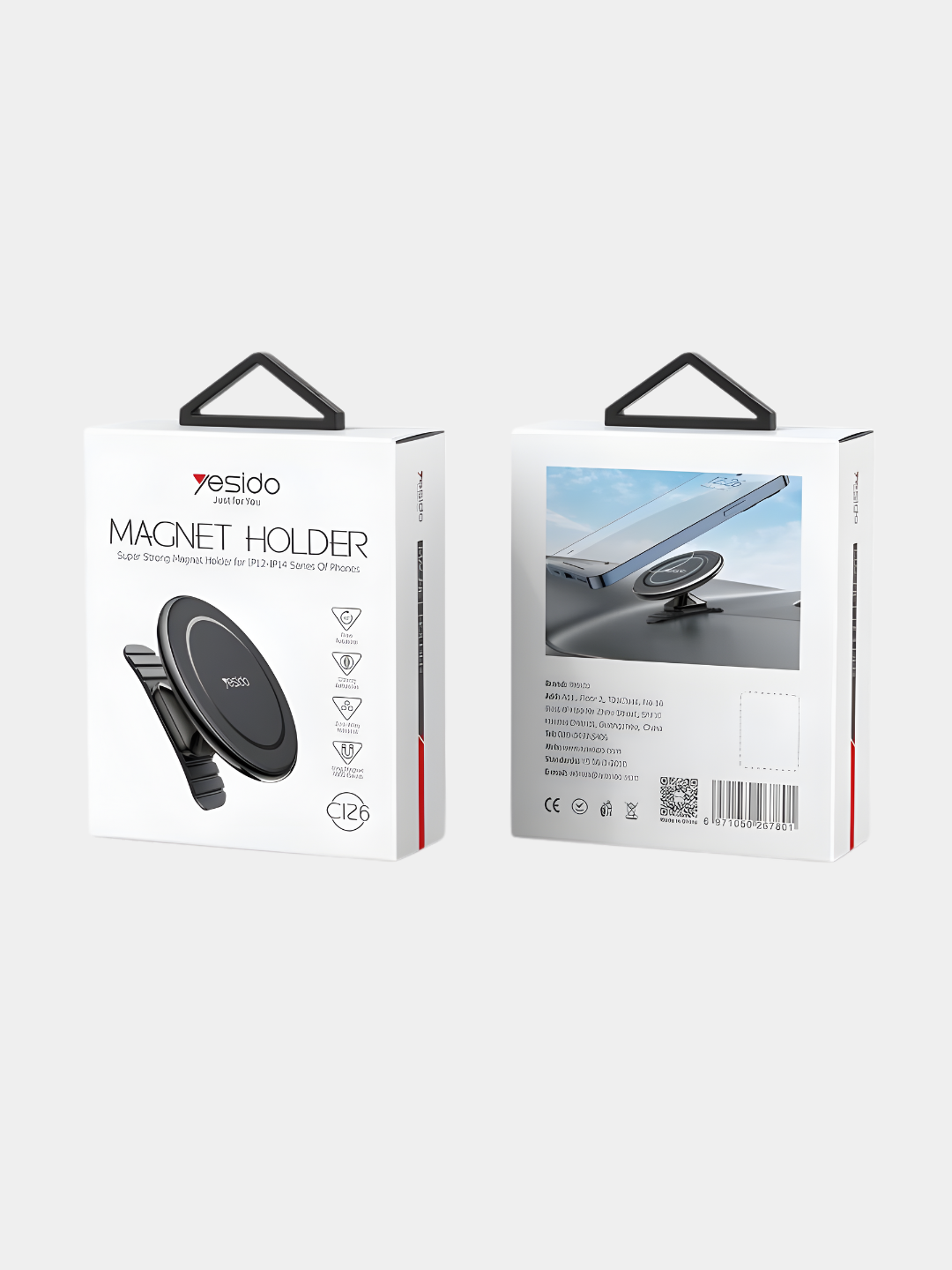 YESIDO C126 Высококачественный магнитный автомобильный держатель для телефона с быстрой адсорбцией