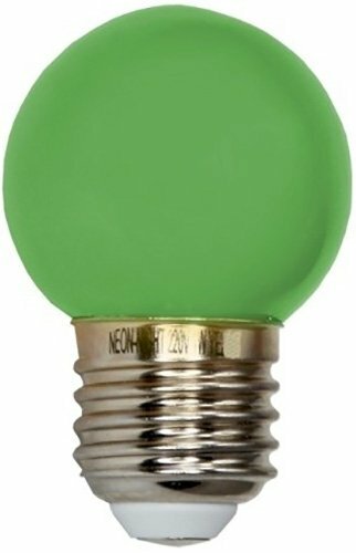 Лампа шар e27 5 LED Ø45мм - зеленая - фотография № 16