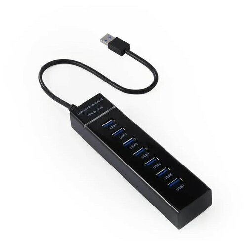 USB HUB 3.0 / USB-концентратор USB 3.0 на 7 портов / Разветвитель для компьютера / ХАБ-разветвитель для ПК / Ноутбука