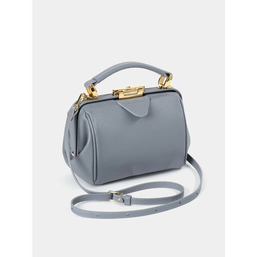 фото Сумка the mini sophie csatchthe-mini-sophie-leather-handbag-french-grey, фактура гладкая, голубой нет бренда