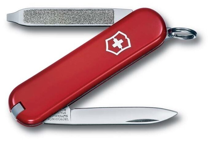 Нож-брелок VICTORINOX Escort, 58 мм, 6 функций, красный, 0.6123