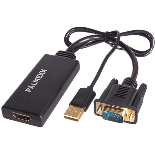 Адаптер PALMEXX AY55 VGA-HDMI FHD1080 кабель адаптер palmexx hdmi vga с передачей звука черный