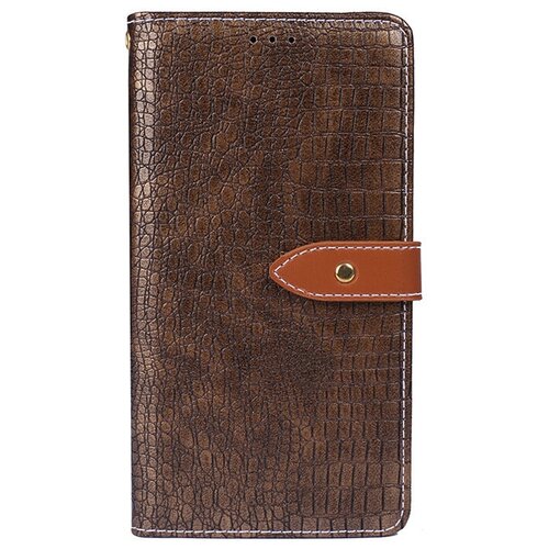 фото Чехол-книжка mypads для samsung galaxy a02 sm-a022 (2021) / samsung galaxy m02 (2021) с фактурной прошивкой рельефа кожи крокодила с застежкой и визитницей женский мужской бронзовый