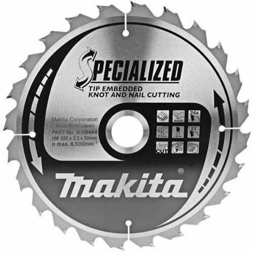 Пильный диск для демонтажных работ, 235x30x1.6x24T Makita B-31413 (B-09444)