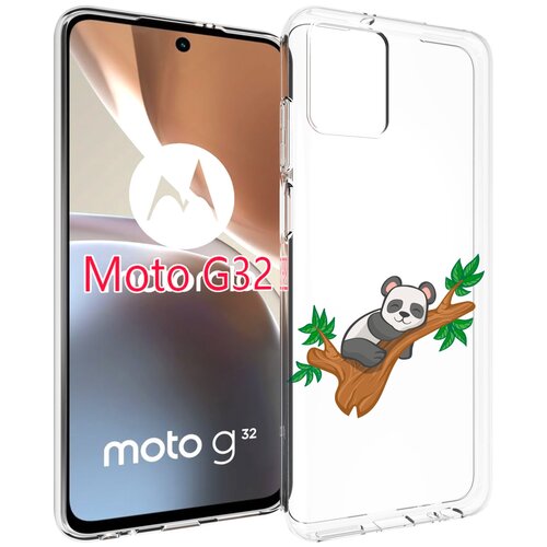 Чехол MyPads панда-на-деревце для Motorola Moto G32 задняя-панель-накладка-бампер