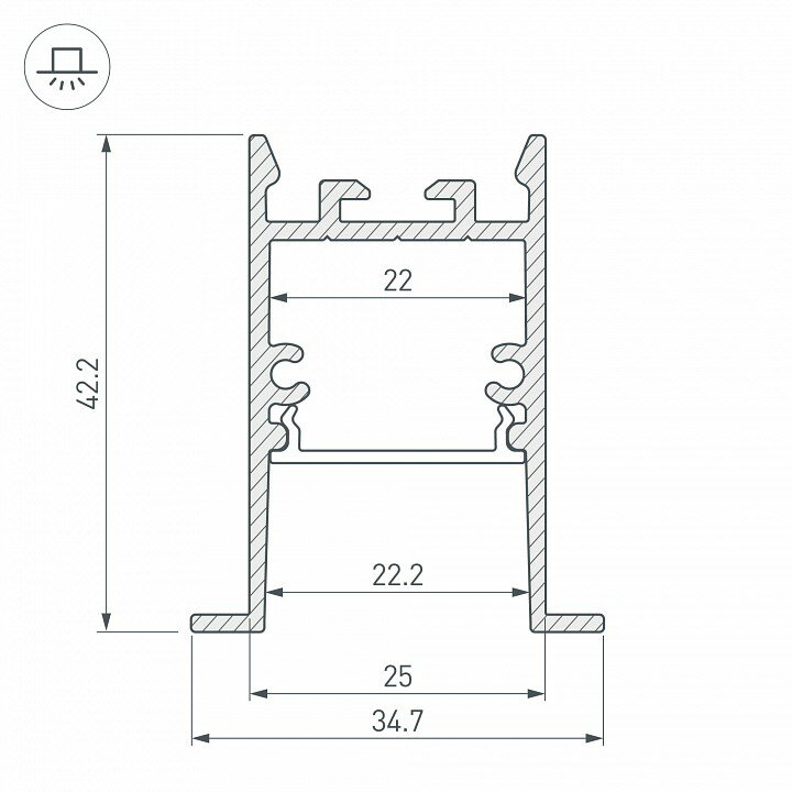 Профиль Arlight SL-Comfort-3542-F-2000 Anod / - фото №6