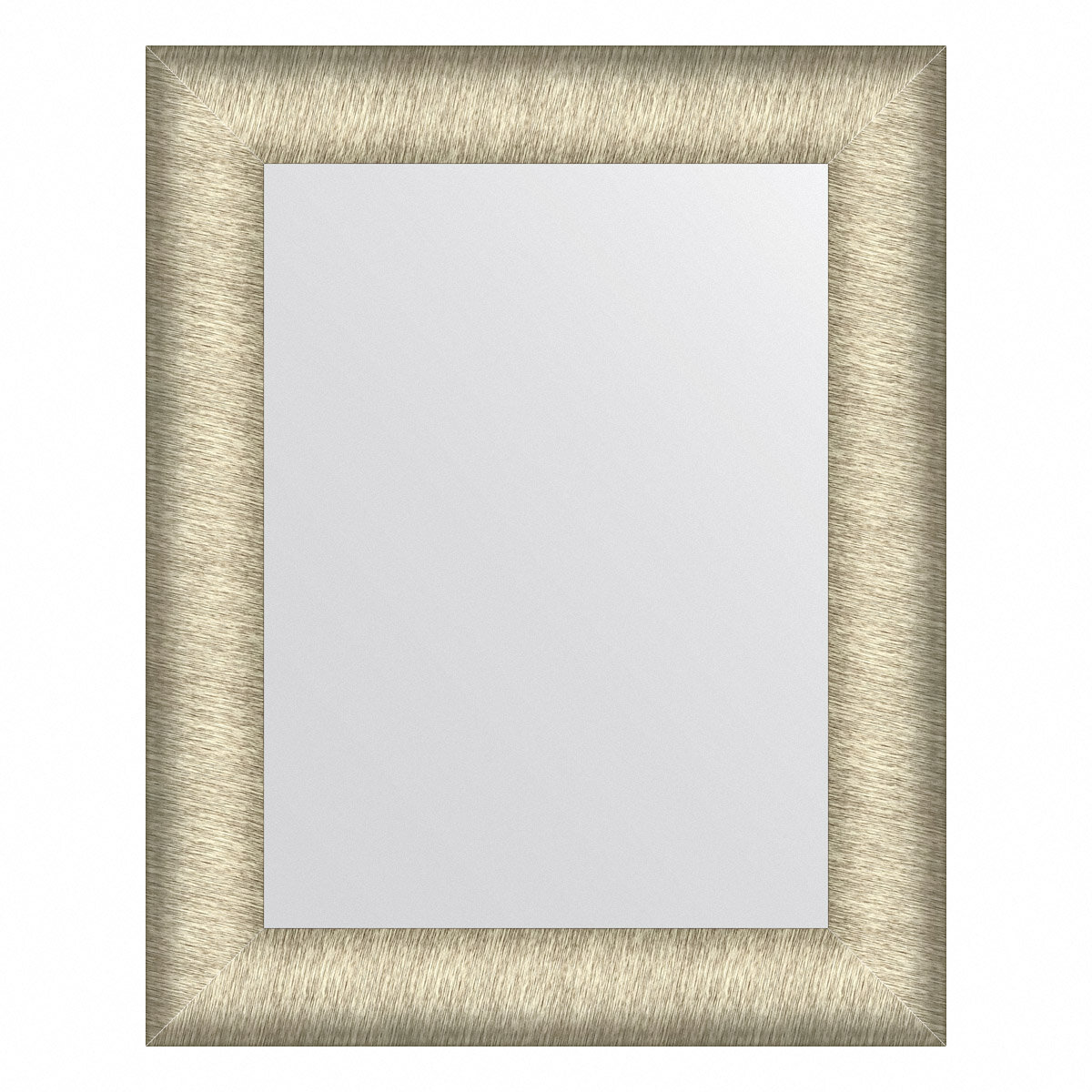 Зеркало настенное EVOFORM в багетной раме брашированное серебро, 40х50 см, для гостиной, прихожей, кабинета, спальни и ванной комнаты, BY 7614