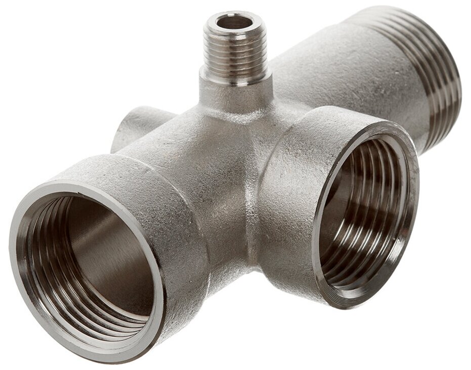 Соединитель для насоса VALTEC (VTr.600. N.06110) 1 НР(ш) х 1 ВР(г) х 1 ВР(г) х 1/4 НР(ш) х1/4 ВР(г) пятиходовой