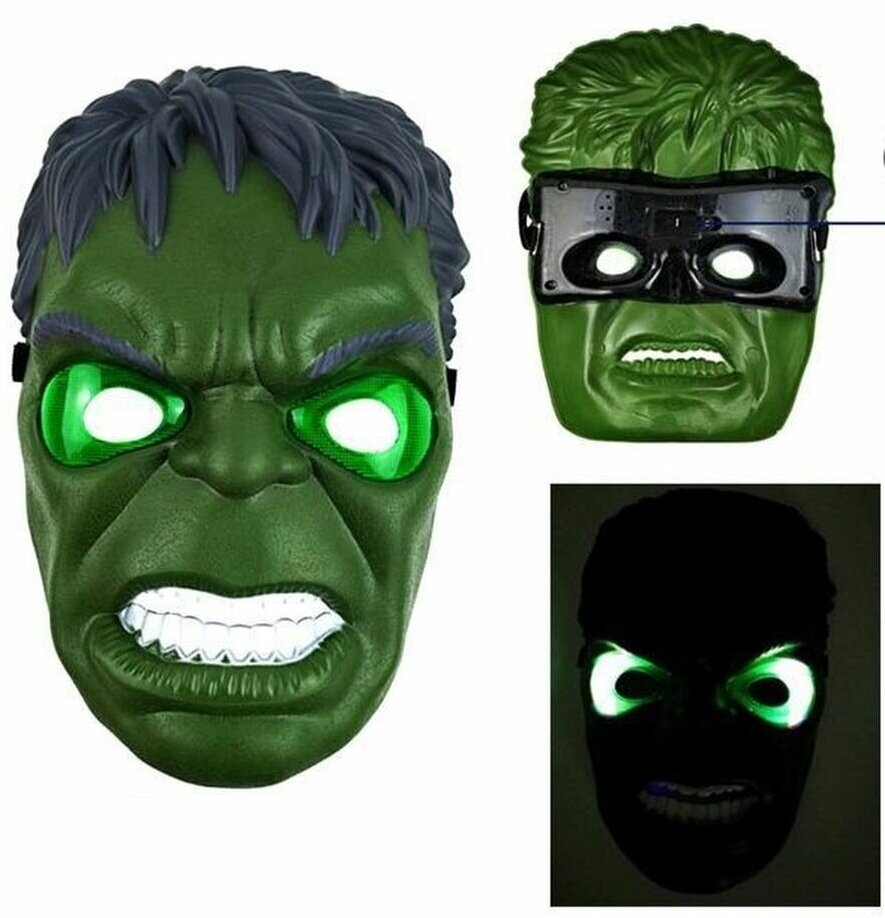 фото Светящаяся карнавальная маска - халк