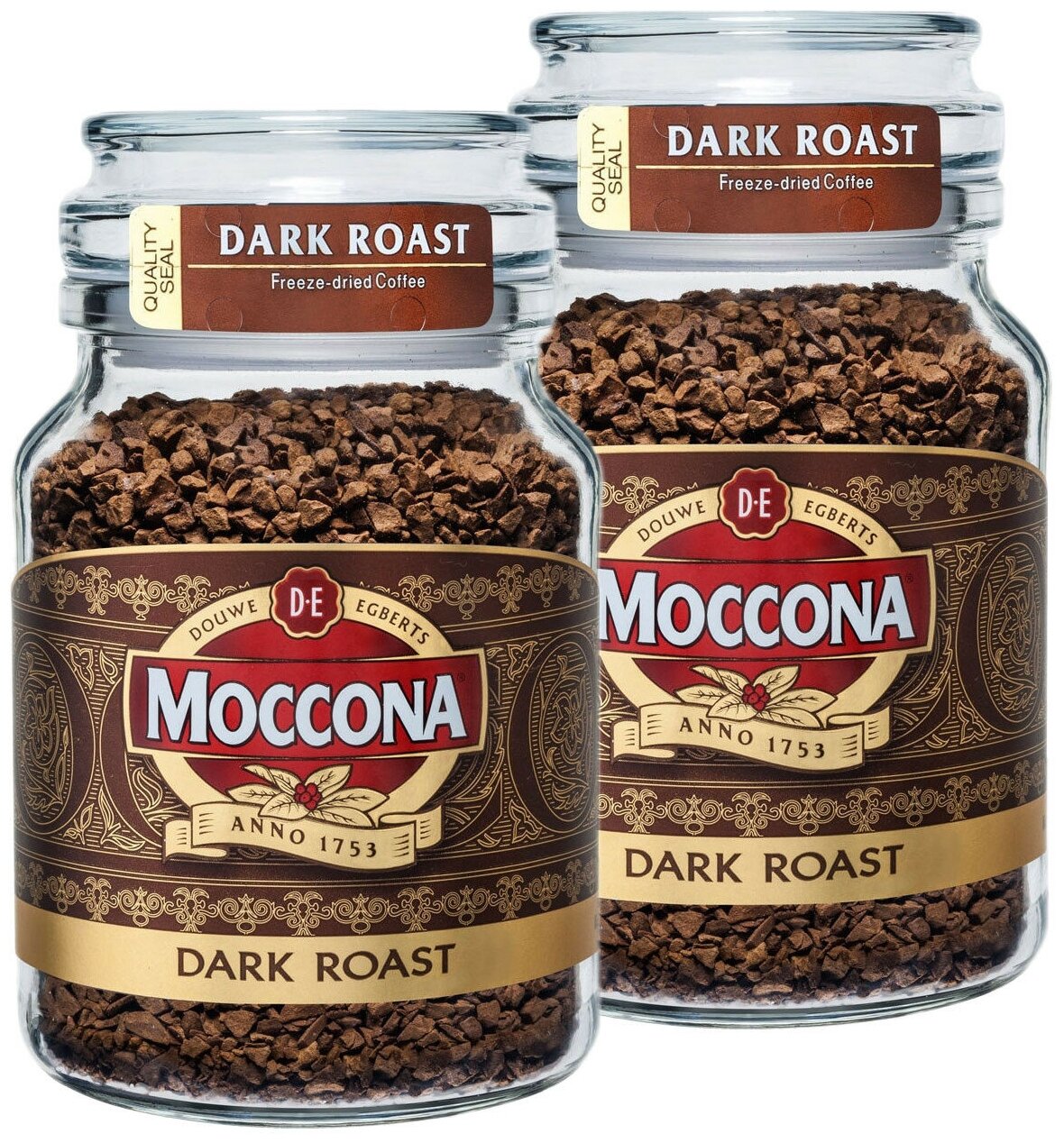 Кофе Moccona Continental Gold Dark Roast (Континентал Голд темной обжарки), растворимый, 2x95г - фотография № 1