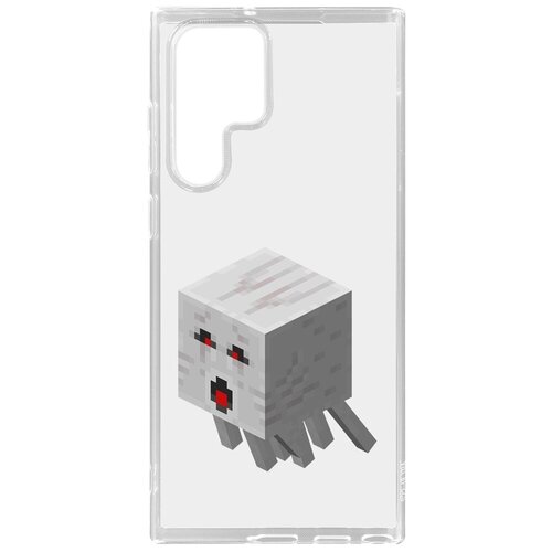 Чехол-накладка Krutoff Clear Case Minecraft-Гаст для Samsung Galaxy S22 Ultra чехол накладка krutoff clear case собаки паттерн 3 для samsung galaxy s22 ultra