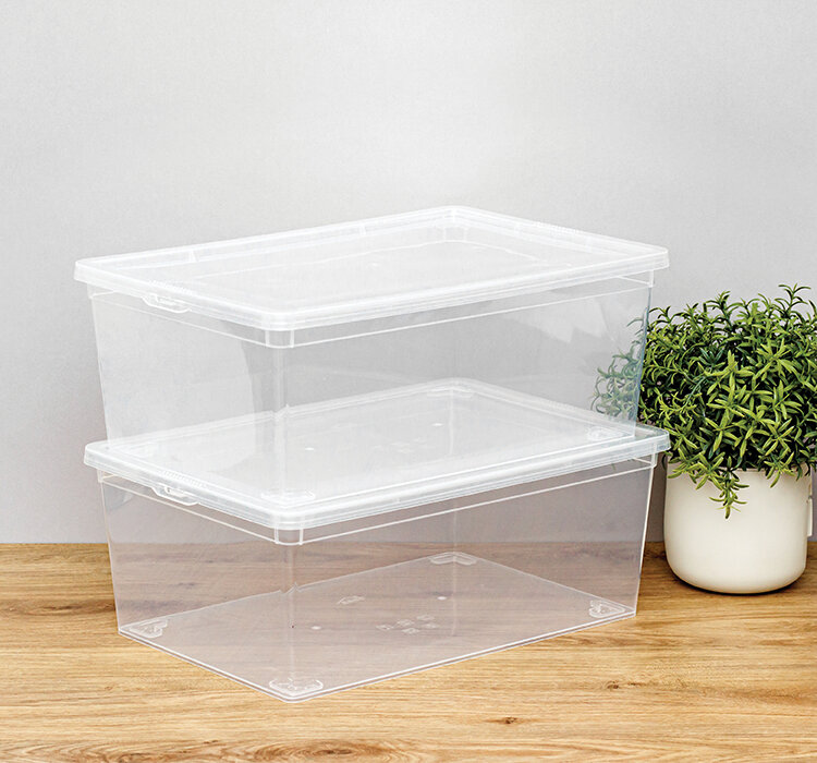 Ящик для хранения с крышкой, 10 л, 37×24×14 см, цвет прозрачный - фотография № 15