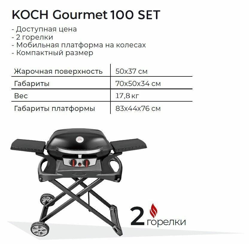 Газовый гриль Volcano Koch Gourmet 100 Set - фотография № 2