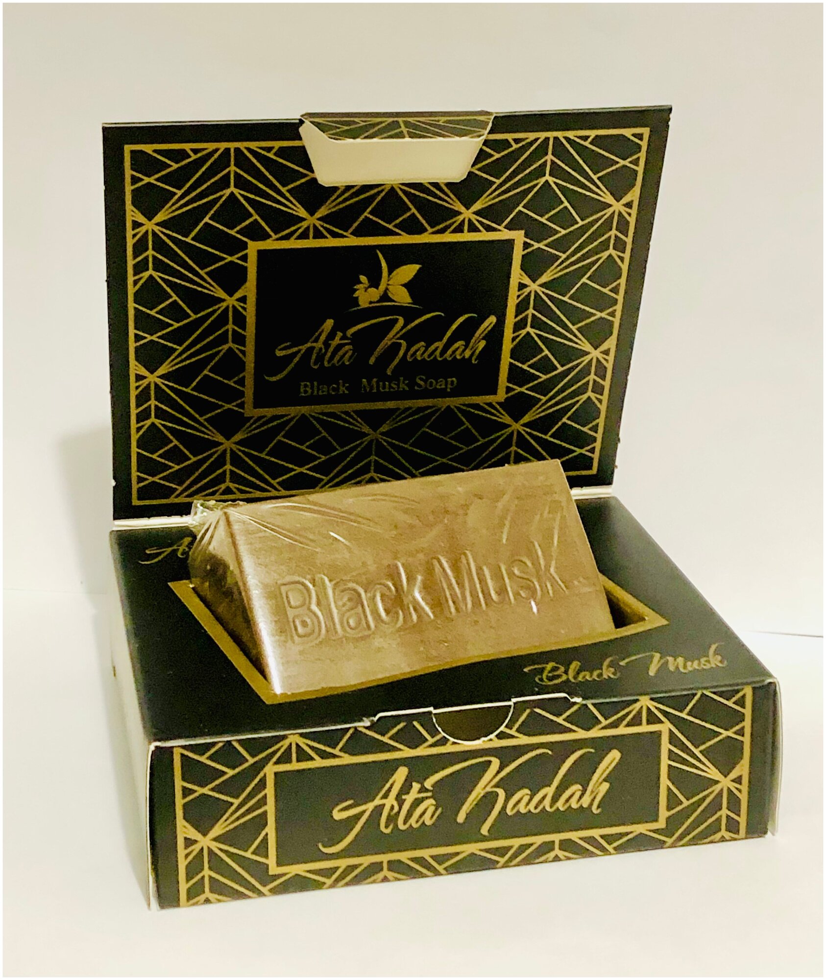фото Алеппское мыло, мыло оливковое, натуральное мыло, черный мускус, ATA KADAH, 125 грамм