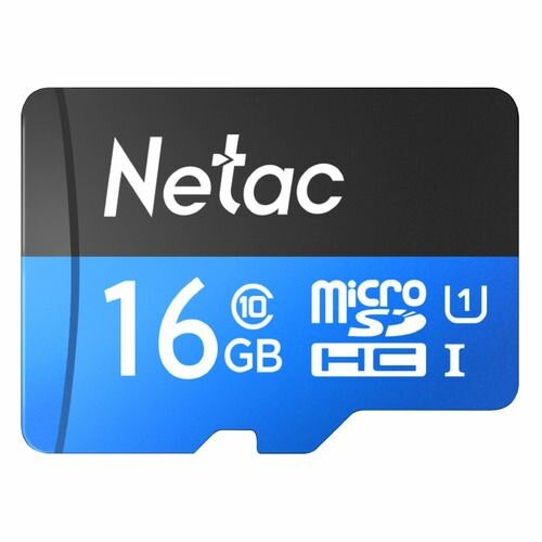 Карта памяти microSDHC UHS-I U1 NETAC P500 16 ГБ, 80 МБ/с, Class 10, NT02P500STN-016G-S, 1 шт.